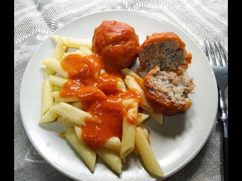 Видео: ТЕФТЕЛИ С ПОДЛИВОЙ КАК В ДЕТСТВЕ👍/Meatballs with rice/Viandbuloj kun rizo/Fleischbällchen mit Reis