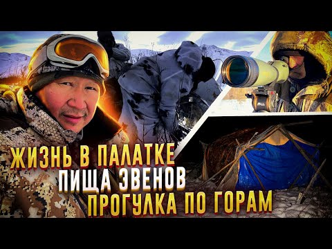 Видео: Жизнь в палатке. Пища эвенов. Прогулка по горам.