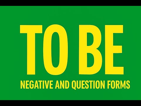 Видео: To Be. Negative and Question Forms. TO BE — отрицания и вопросы просто! Английский для начинающих