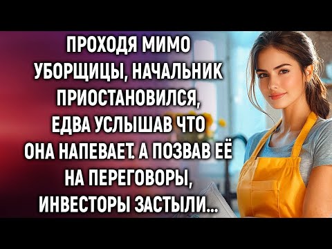 Видео: Проходя мимо уборщицы, начальник замер, едва услышав что она напевает…