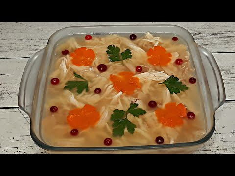 Видео: Как приготовить вкусный и красивый куриный холодец