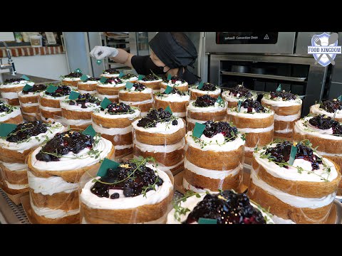 Видео: Очень красиво! Как приготовить сладкий и вкусный черничный торт / Корейская пекарня