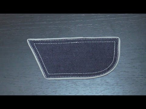 Видео: Обработка кантом деталей типа воротник, манжета, клапан и т.д.