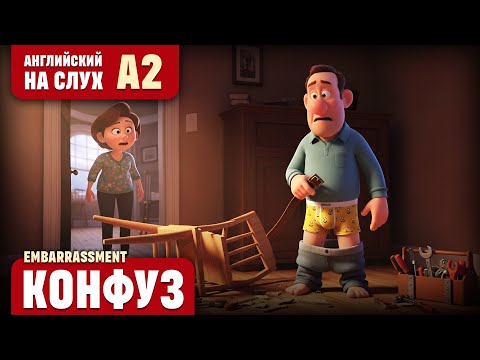 Видео: Конфуз. Веселый рассказ (уровень А2). Английский на слух.