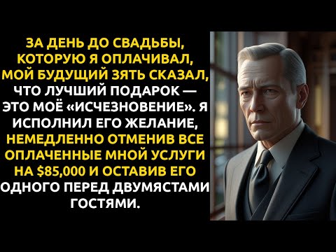Видео: Зять сказал мне «ИСЧЕЗНУТЬ». Я исполнил его ЖЕЛАНИЕ, отменив всю свадьбу на $85,000.
