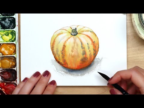 Видео: ПРОСТАЯ ТЫКВЕНКА за 15 минут | Техника «мокрый по мокрому» — НЕДЕЛЯ 1