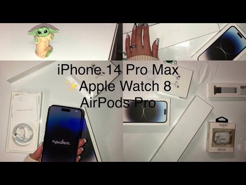 Видео: Распаковка iPhone 14 Pro Max / Apple Watch 8 / AirPods Pro ♡