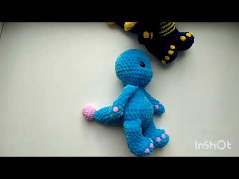 Видео: Плюшевый дракончик крючком, МК заключительная часть!!!