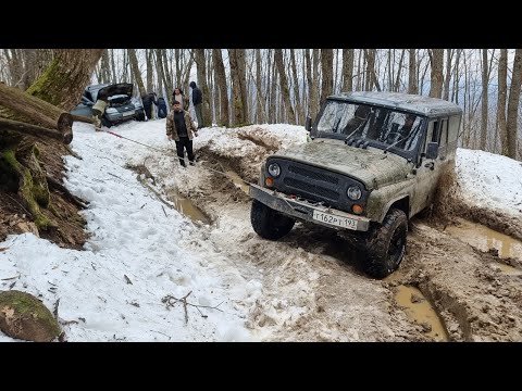 Видео: Покатушка в лес НИВА-УАЗ кто выживет.