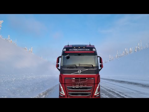 Видео: Ледовая переправа.Морозный Якутск.VOLVO FH 540