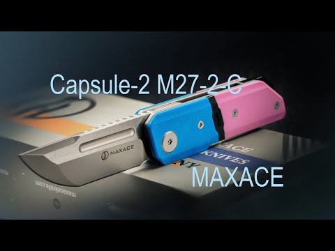 Видео: Capsule-2 от Maxace MM27-2-C Pink-Blue  #maxace #maxaceknife