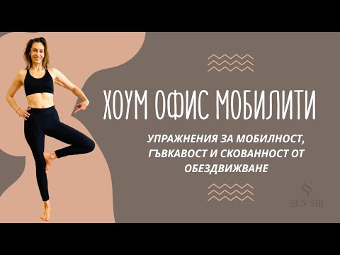 Видео: Mobility Home Office - Тренировка за хора, които работят хоум офис и нямат двигателна активност