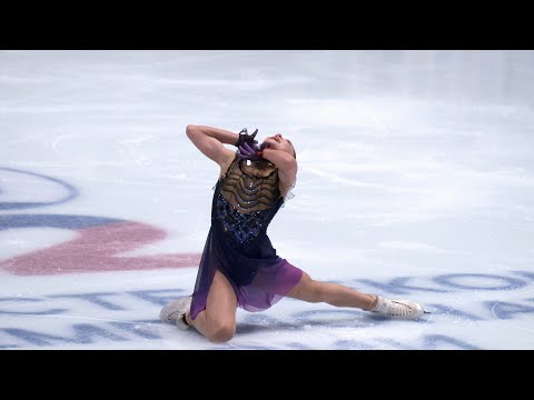 Видео: Sofia Samodelkina - RusNats 2022 - FS / Софья Самоделкина - ЧР 2022 - ПП - 25-12-2021
