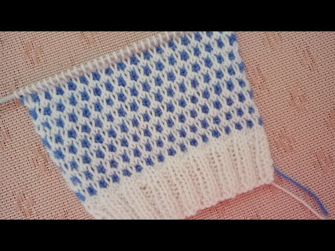 Видео: Самый лёгкий "ленивый жаккард" спицами.