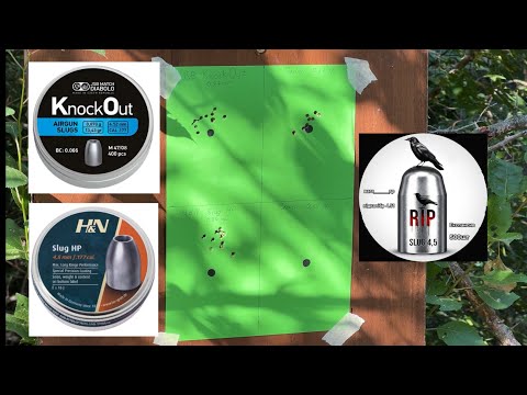 Видео: Тест сравнение самодельных слагов и JSB KnockOut, H&N Slug HP