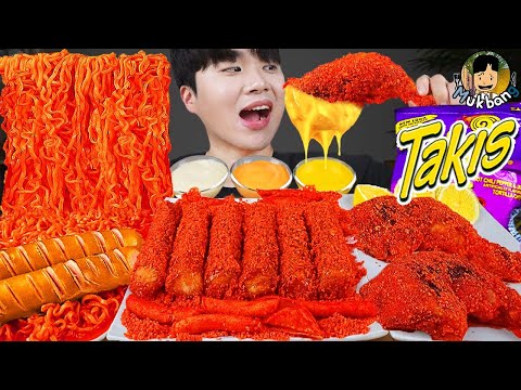 Видео: ASMR MUKBANG | ТАКИС РИСОВЫЙ ТОРТ Ттеокбокки, Огненная лапша, колбаса рецепт блюда ! принимать пищу