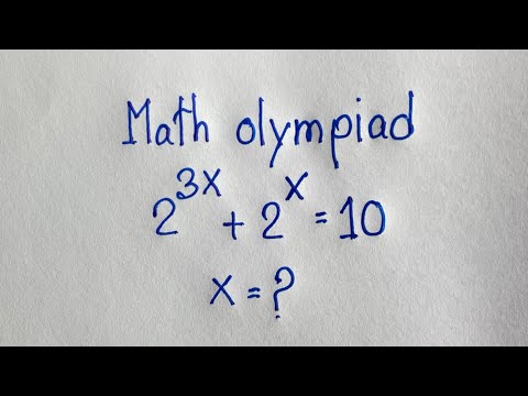 Видео: Германия | Сможете ли вы решить? | Замечательное показательное уравнение: решите | 2^3X + 2^X =10 |