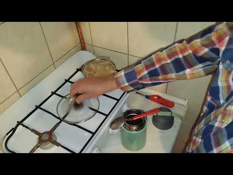 Видео: Перловая каша в термосе. Pearl porridge boiled in a thermos. Kasza perłowa gotowana w termosie.