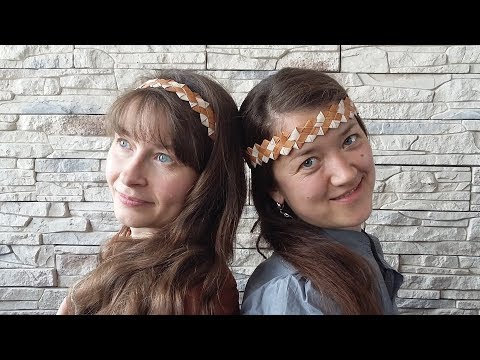 Видео: ОЧЕЛЬЕ ИЗ БЕРЕСТЫ. Плетение двумя лентами