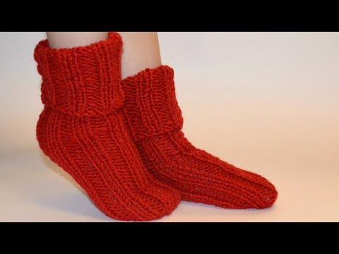 Видео: Супер легкие и быстрые детские носочки без пятки для начинающих