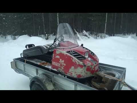 Видео: Охота на куницу. Снегоход Буран - первый опыт. Неудачная погрузка.