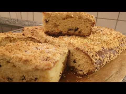Видео: Ривелькухен немецкий сдобный пирог с посыпкой.Rivel Kuchen Recipe.Streuselkuchen.crumble cacke.