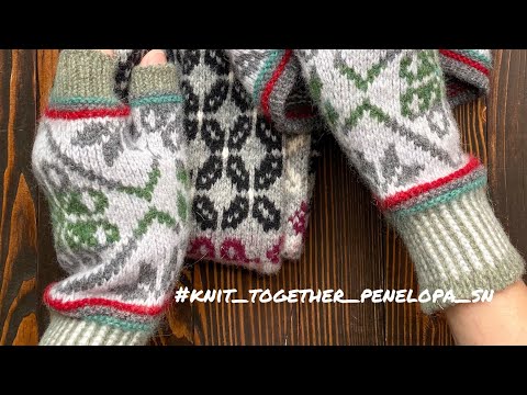 Видео: Жаккардовая шапка в технике «жаккард без протяжек с двух рук». Фильм 5.