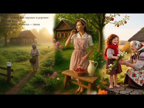 Видео: Почувствуй как Хорошо в Деревне у Бабушки. От весенних Цветов до осеннего Урожая. Каникулы у Бабушки