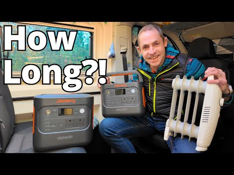 Видео: Тест электроотопления кемпервэна с использованием Jackery Explorer 2000 v2 — как долго оно прослу...