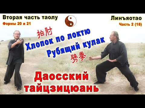 Видео: Рубящий кулак (пицюань 劈拳) и Хлопок по локтю (пайчжоу 拍肘). Тайцзи Ветер-Гром
