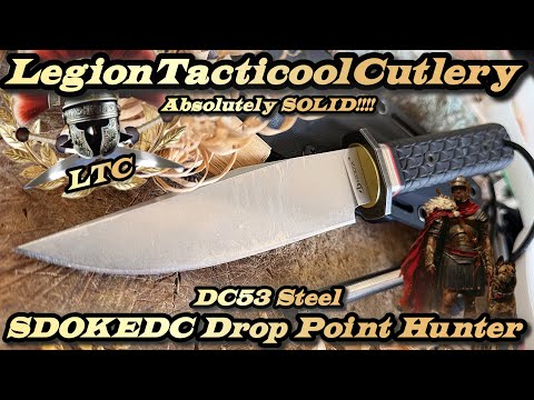 Видео: SDOKEDC Drop Point Hunter из стали DC53