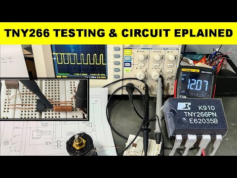 Видео: ИС автономного переключения TNY266PN, тестовая схема, техническое описание,принципиальная схема SMPS