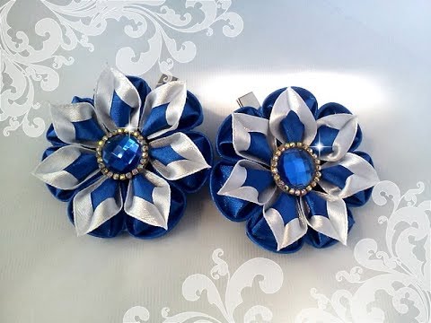 Видео: BACK TO SCHOOL Школьные заколки Необычные цветочки канзаши Новый лепесток