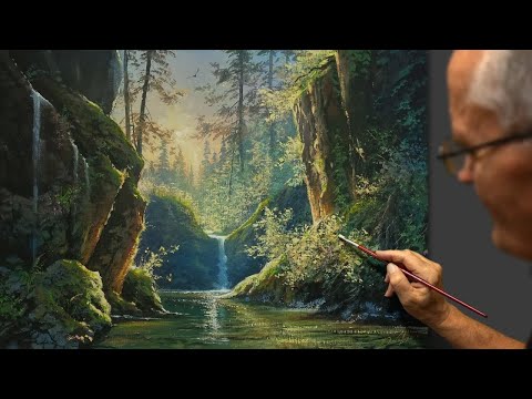 Видео: "Райское место" Акриловая картина. Художник - Виктор Юшкевич. #132