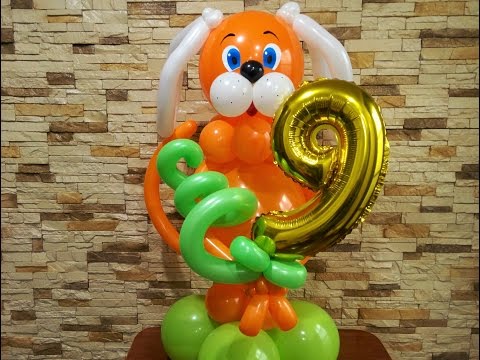 Видео: Как сделать собачку из шаров,собака из воздушных шаров/dog of the balls