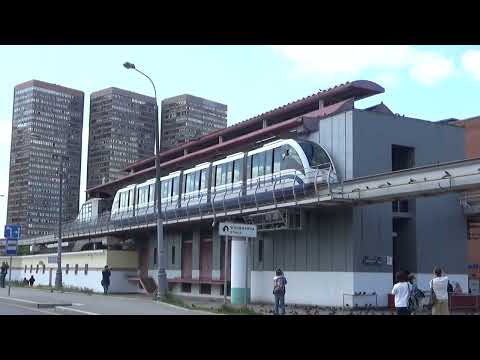 Видео: Монорельс ЭПС борт 03 отправляется со станции Тимирязевская