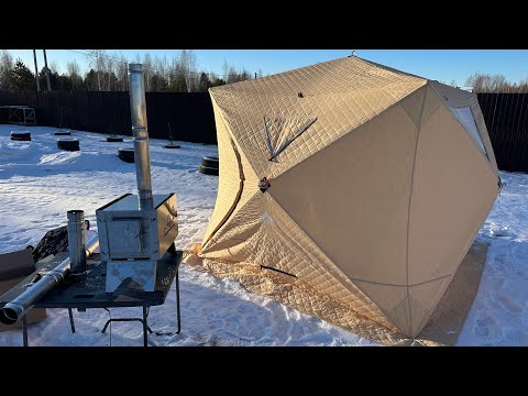 Видео: МОРЖ КУБ XL -Баня/Палатка и Печь INTENT FISHER XL @morzh_pro