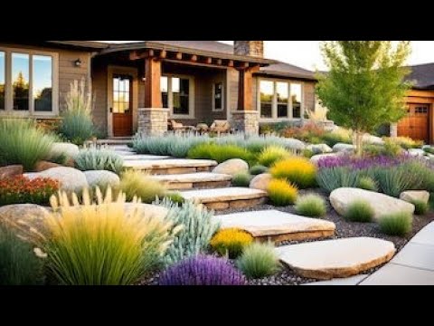 Видео: Ландшафтный дизайн в стиле ранчо | Красивые идеи для сада на переднем дворе в стиле ранчо