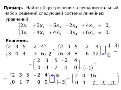 Видео: Однородные системы (02)