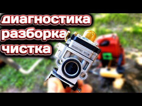 Видео: Чистка карбюратора мотокосы. Как и что промывать?