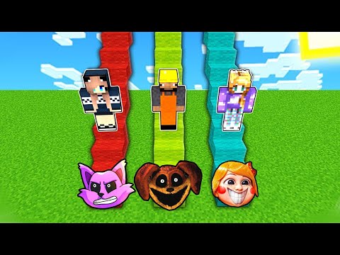 Видео: НУБ И ДЕВУШКА ПРО ПРОТИВ СТРАШНЫЕ ЛЕСТНИЦЫ В МАЙНКРАФТ МИСС и КЭТНАП!!