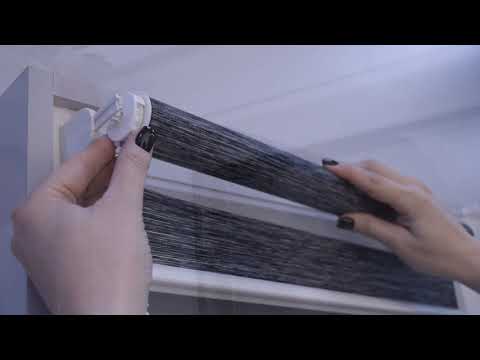 Видео: Инструкция по установке рулонной шторы День-Ночь Мини DELFA