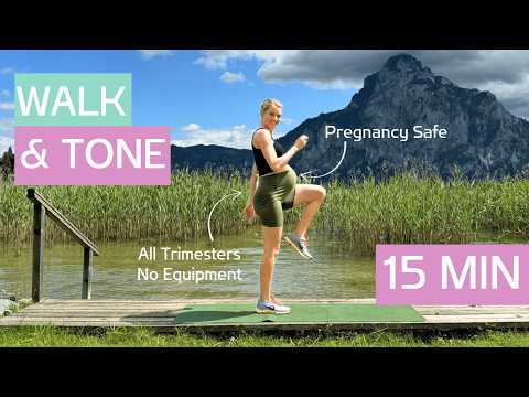 Видео: Иди со мной – 15-минутная дородовая прогулка с тональным эффектом | Безопасно для всех триместров...