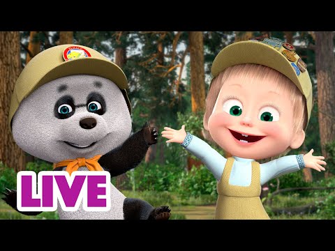 Видео: 🔴LIVE! 🐻👱‍♀️ Маша и Медведь 🙌 Выходные в лесу 🏞️ Мультик для детей