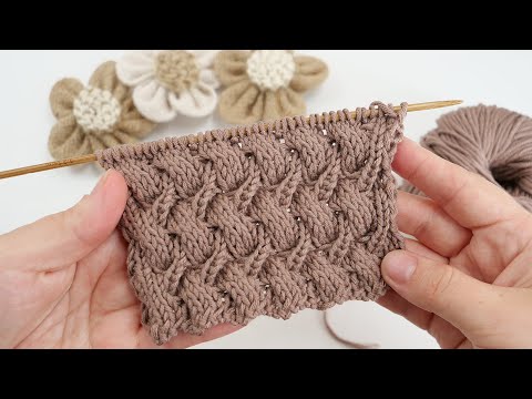 Видео: Узор «Плетения коил» спицами  🧺 Knitting pattern