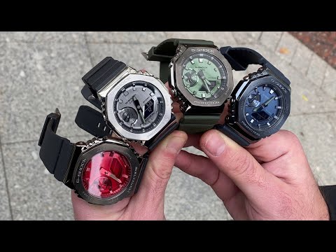 Видео: Стальные джишоки Сasioak! Плюсы и минусы G-Shock GM 2100. Сравнение с пластиковыми GA 2100