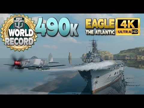 Видео: Авианосец Eagle новый МИРОВОЙ РЕКОРД ПО ПОВРЕЖДЕННОСТИ - World of Warships