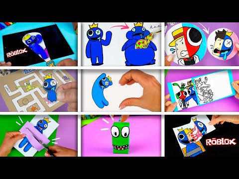 Видео: 9 Идей Радужные друзья Простые поделки из бумаги