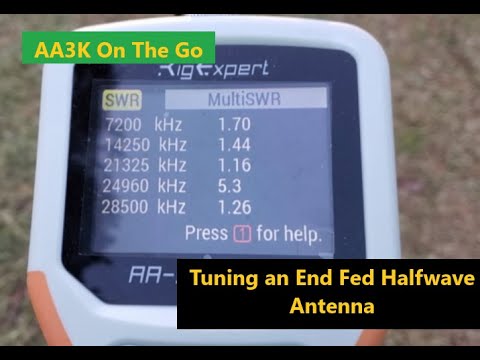 Видео: Настройка полуволны с концевым питанием для POTA