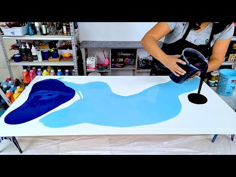 Видео: Большой синий! Минималистичный свайп с большим количеством пустого пространства Абстрактная живопись